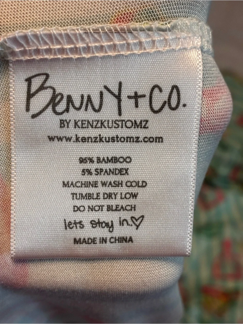 Benny + Co. Women’s Bamboo Pajama Set With Margarita Print In Mint and Pink